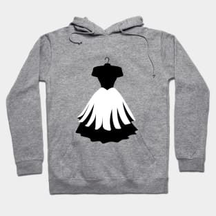 black and wight dress Hoodie